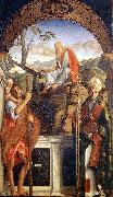 BELLINI, Giovanni Sts Christopher, Jerome and Ludwig of Toulouse oil painting picture wholesale